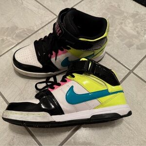 Nike Women’s Size 7.5 | White Black Pink Blue Yellow | Nike Air Morgan Dunk High